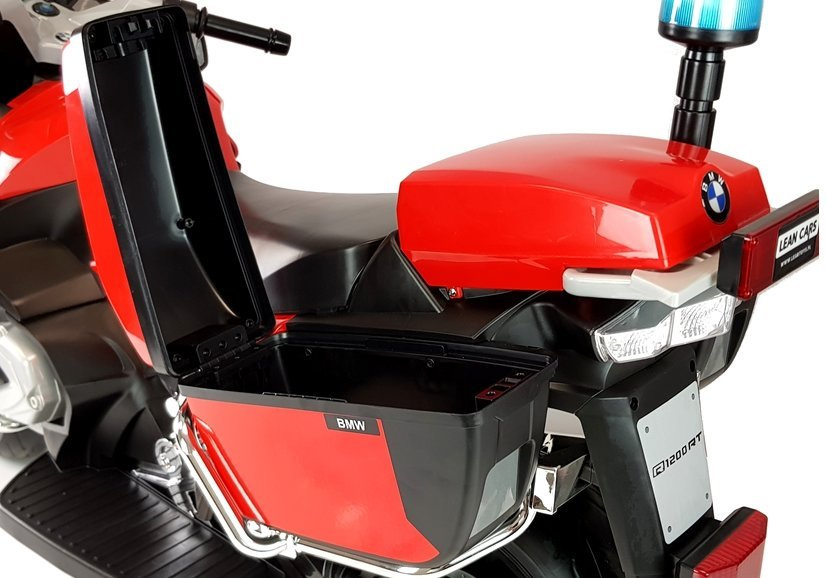 Elektrinis motociklas vaikams bmw r1200 police, raudonas