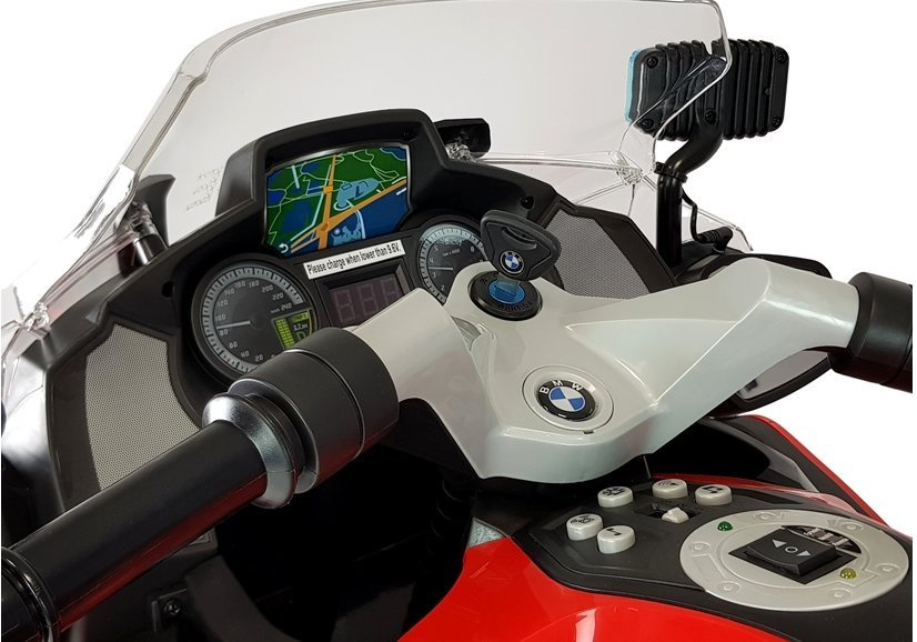 Elektrinis motociklas vaikams bmw r1200 police, raudonas
