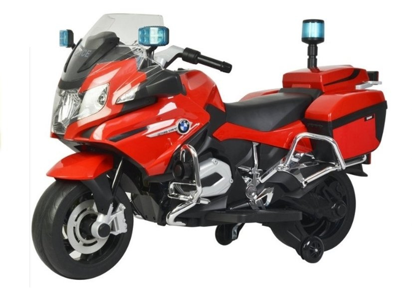 Elektrinis motociklas vaikams bmw r1200 police, raudonas