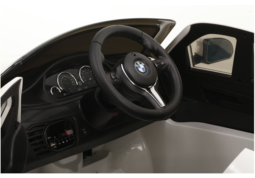 Elektromobilis vaikams BMW X6, baltas