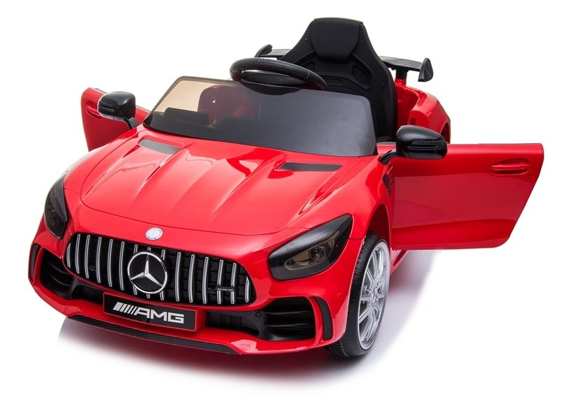 Elektrinis automobilis sportinis mercedes gt r, raudonas