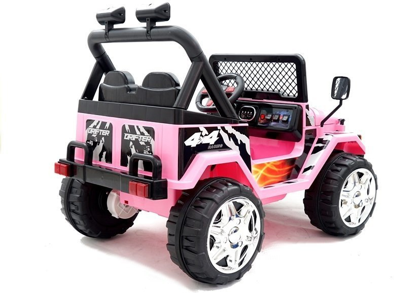 Elektromobilis vaikams jeep raptor s618, rožinis
