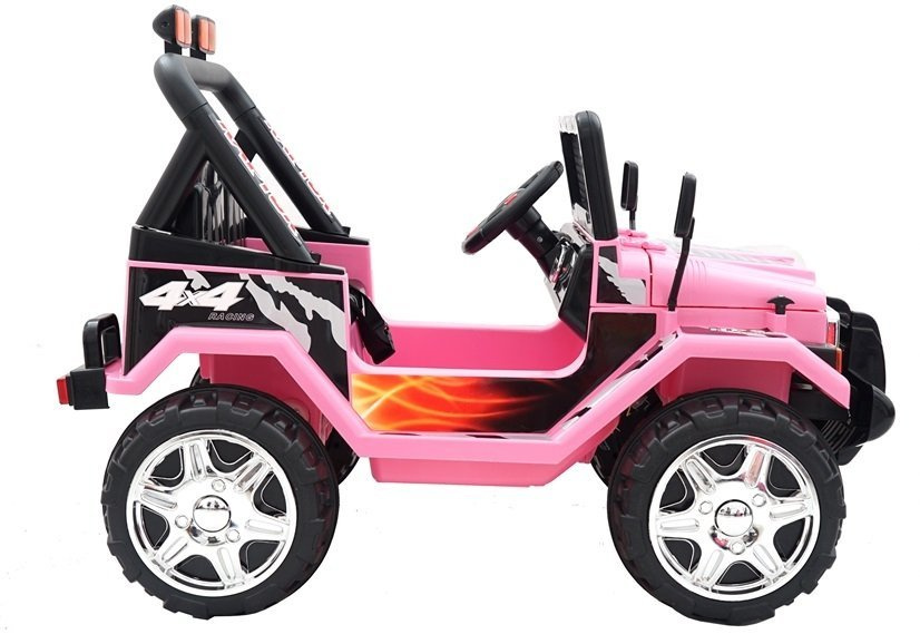 Elektromobilis vaikams jeep raptor s618, rožinis
