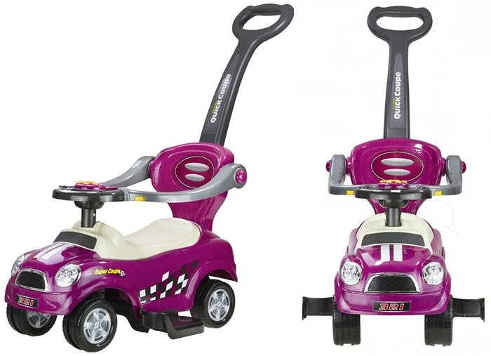 Paspiriama mašinėlė-stumdukas coupe, violetinė