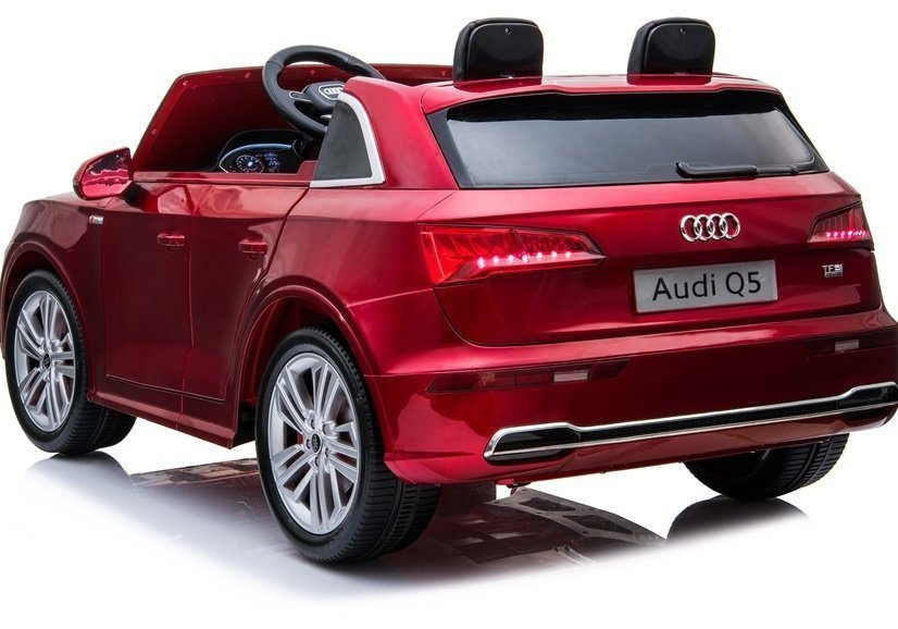 Dvivietis vaikiškas elektromobilis audi q5 lean cars, raudonas