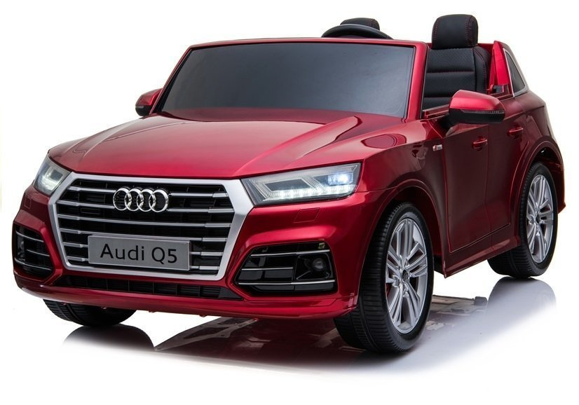 Dvivietis vaikiškas elektromobilis audi q5 lean cars, raudonas