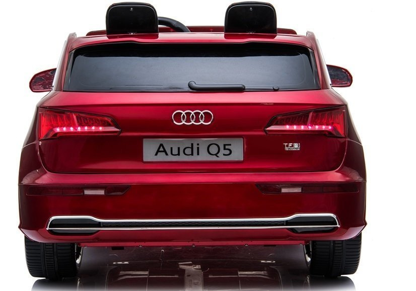 Dvivietis vaikiškas elektromobilis audi q5 lean cars, raudonas