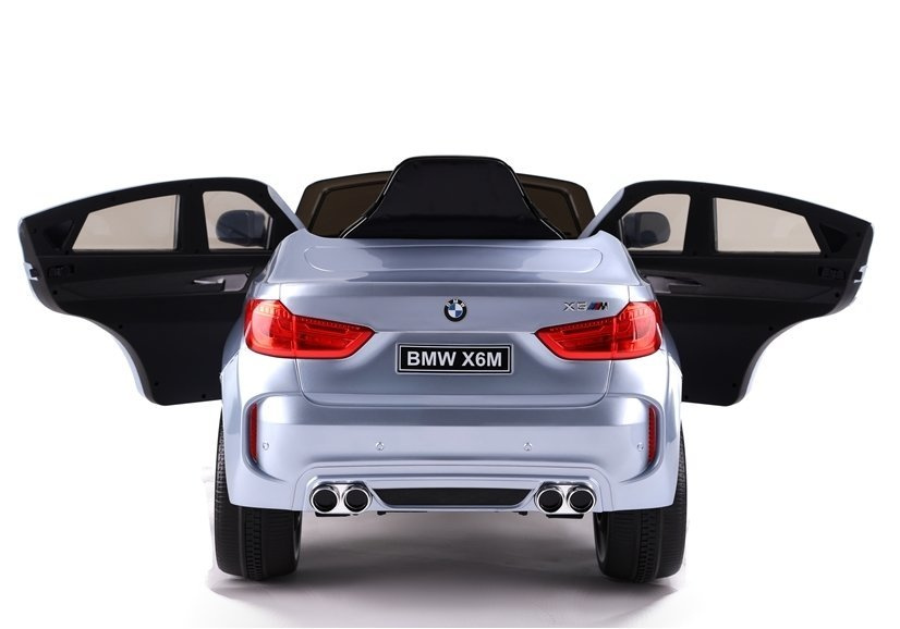 Vaikiškas vienvietis elektromobilis bmw x6 , sidabrinis