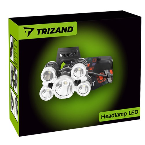LED Prožektorius ant galvos - Priekinis žibintas 5 x LED T6 CREE
