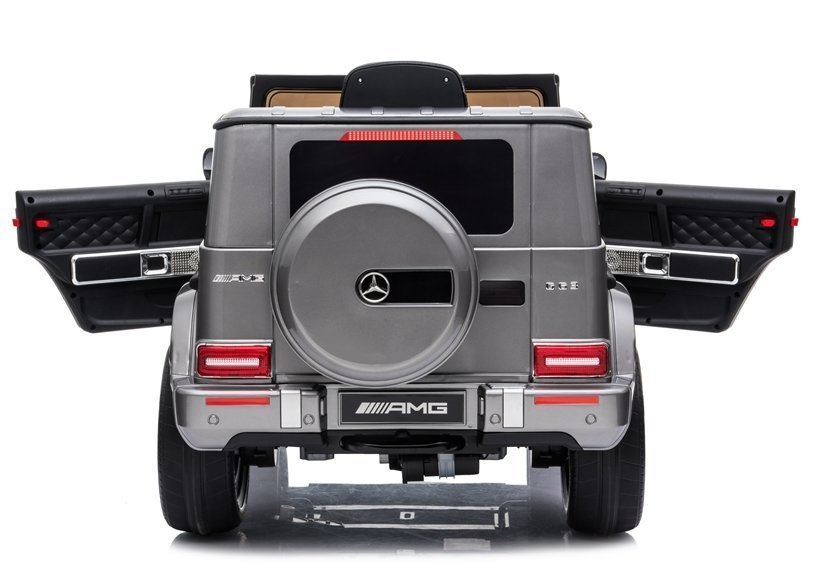 Vienvietis vaikiškas elektromobilis lean cars mercedes g63 amg, sidabrinis