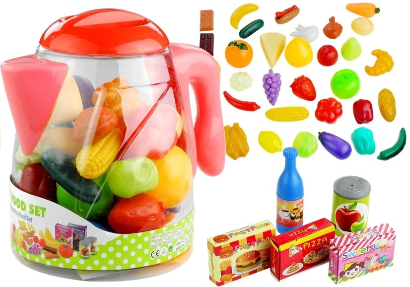Žaisliniai maisto produktai ąsotyje, 50 dalių