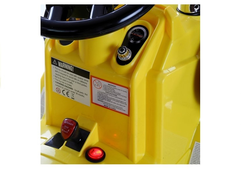 Elektromobilis traktorius-ekskavatorius zp1005, geltonas