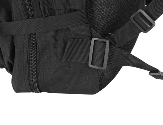 Karinio stiliaus xl kuprinė, 30 l, juoda