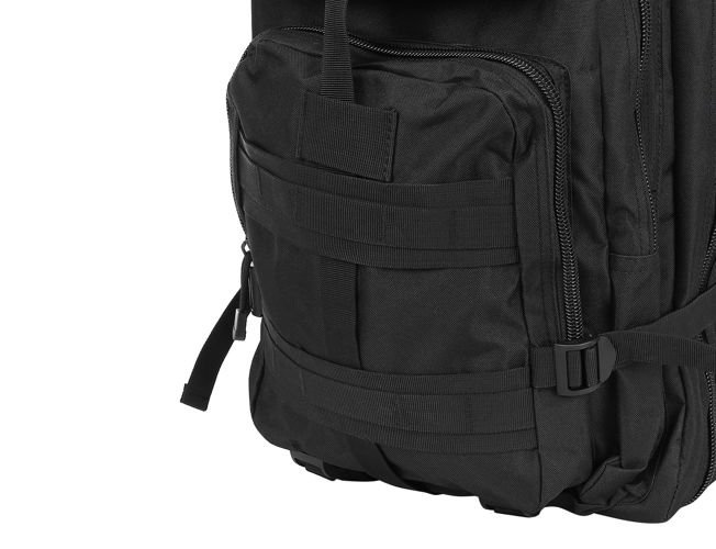 Karinio stiliaus xl kuprinė, 30 l, juoda