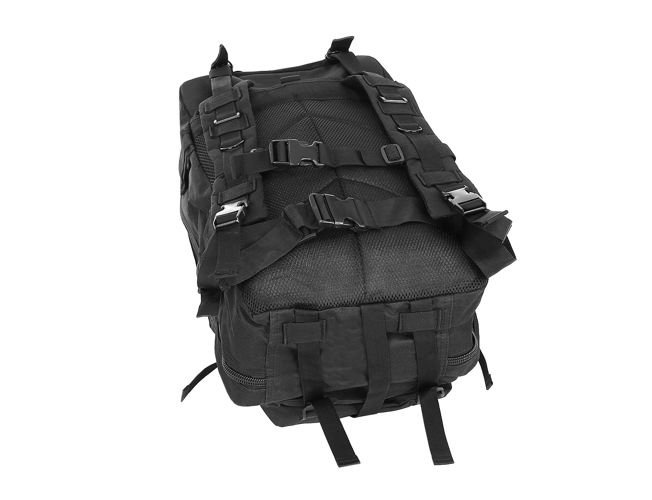 Karinio stiliaus xl kuprinė, 30 l, juoda