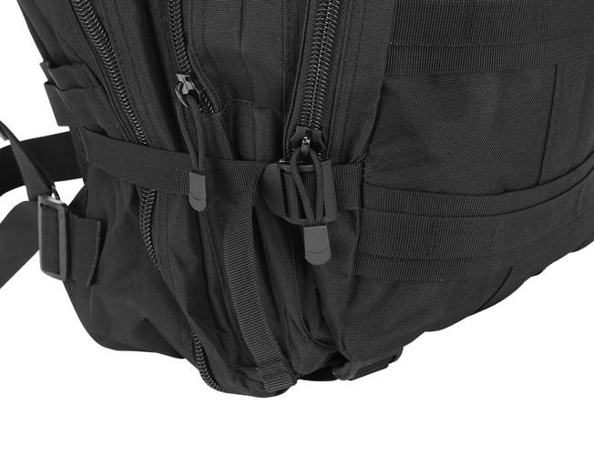Karinio stiliaus xl kuprinė, 30 l, juoda