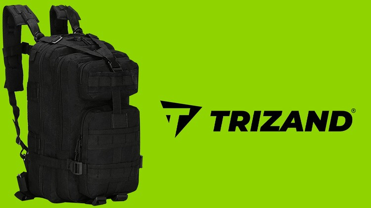 Karinio stiliaus xl kuprinė, 30 l, juoda