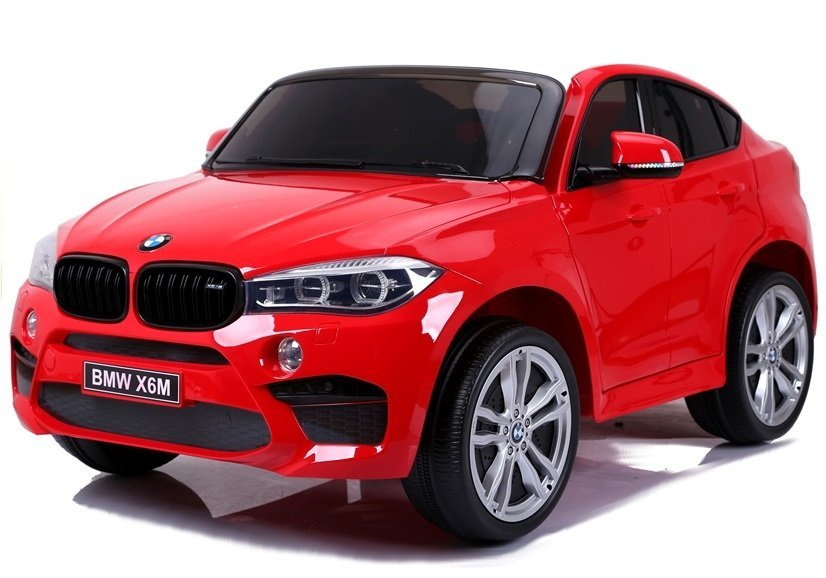 Elektrinis visureigis bmw x6m, šviesiai raudonas