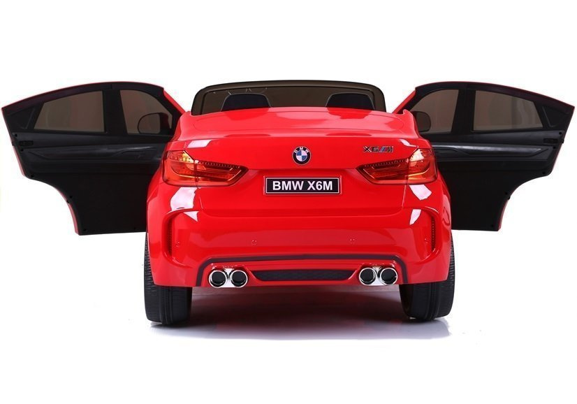 Elektrinis visureigis bmw x6m, šviesiai raudonas