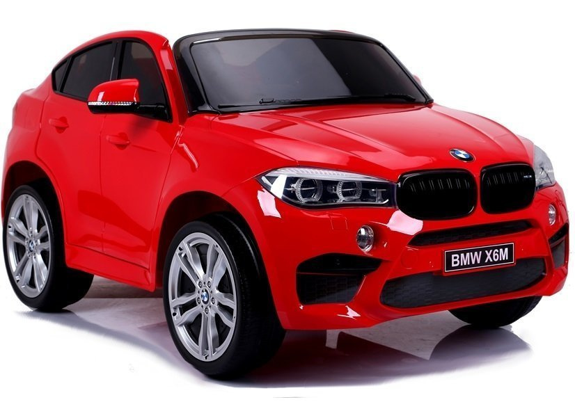 Elektrinis visureigis bmw x6m, šviesiai raudonas