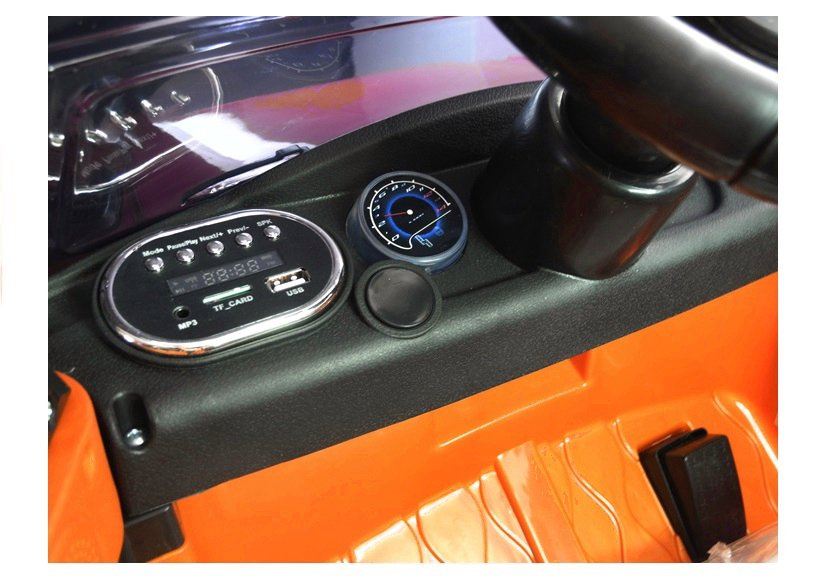 Dvivietis elektromobilis vaikams lean toys hl1638, oranžinis