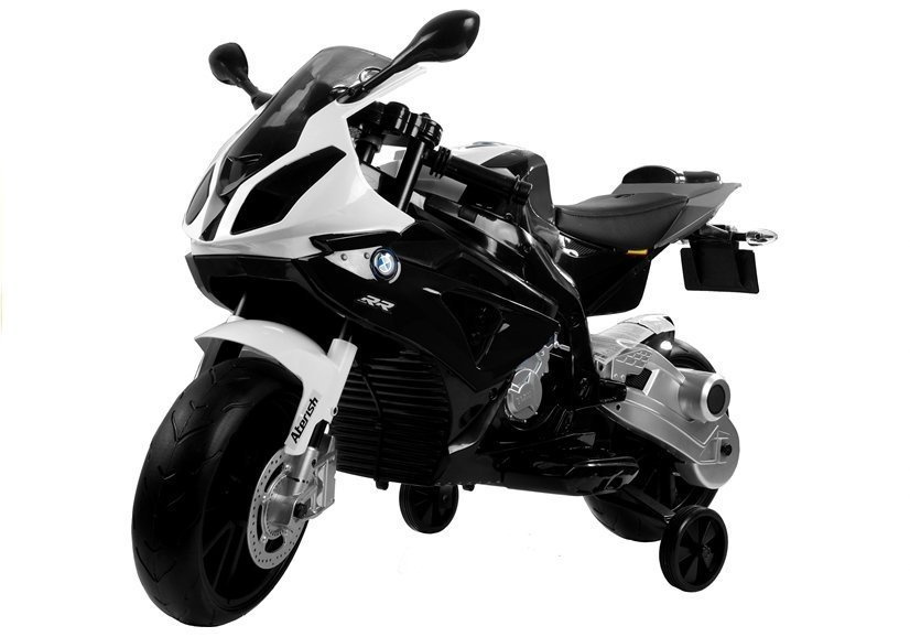 Elektrinis motociklas vaikams bmw s1000rr, juodas