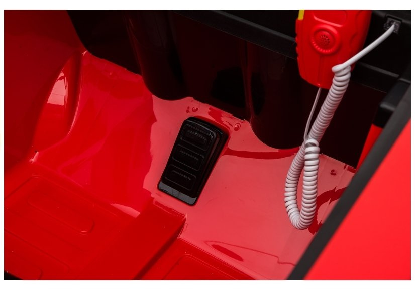 Dvivietis gaisrinės elektromobilis vaikams