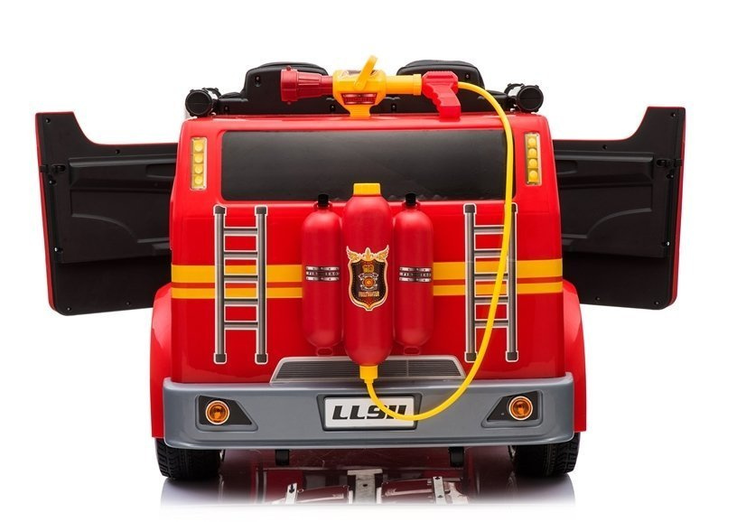 Dvivietis gaisrinės elektromobilis vaikams