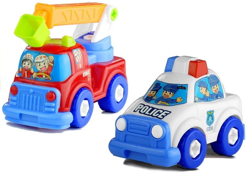 Vilkikas su automobiliukais ir aksesuarais