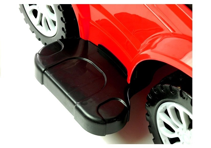 Automobilis varomas kojomis su rankena tėvams 614w raudona