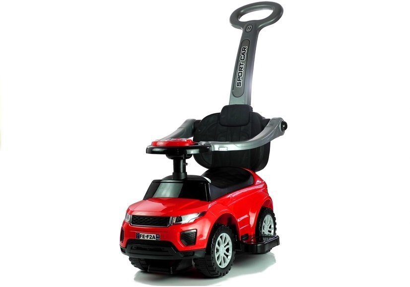 Automobilis varomas kojomis su rankena tėvams 614w raudona