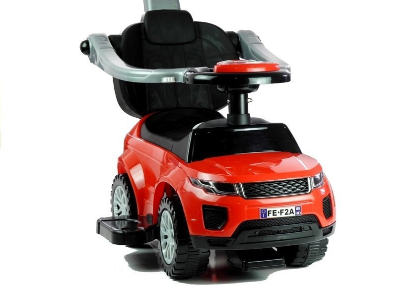 Automobilis varomas kojomis su rankena tėvams 614w raudona