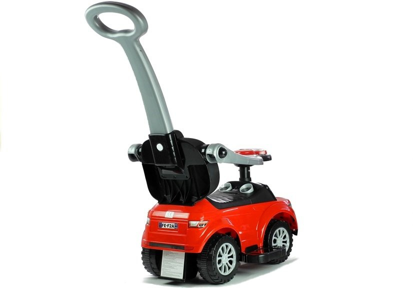 Automobilis varomas kojomis su rankena tėvams 614w raudona