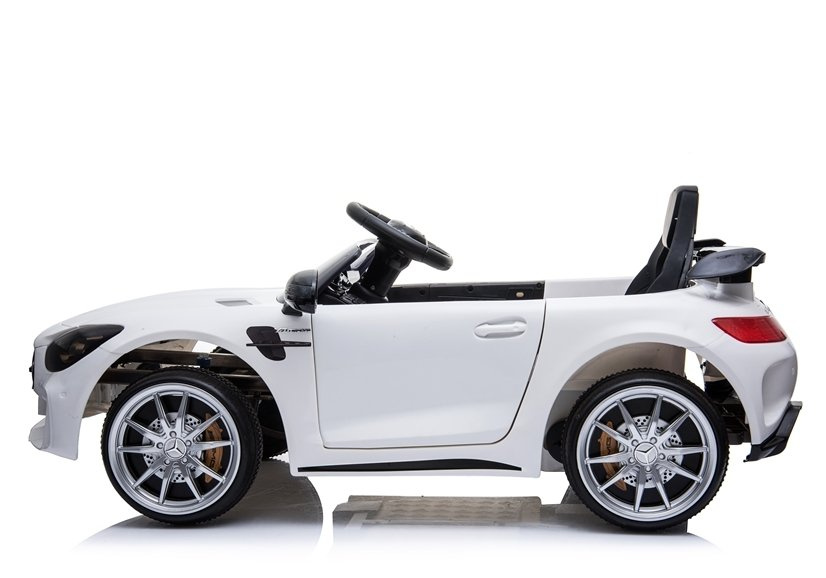 Vienvietis elektromobilis mercedes gtr, baltas
