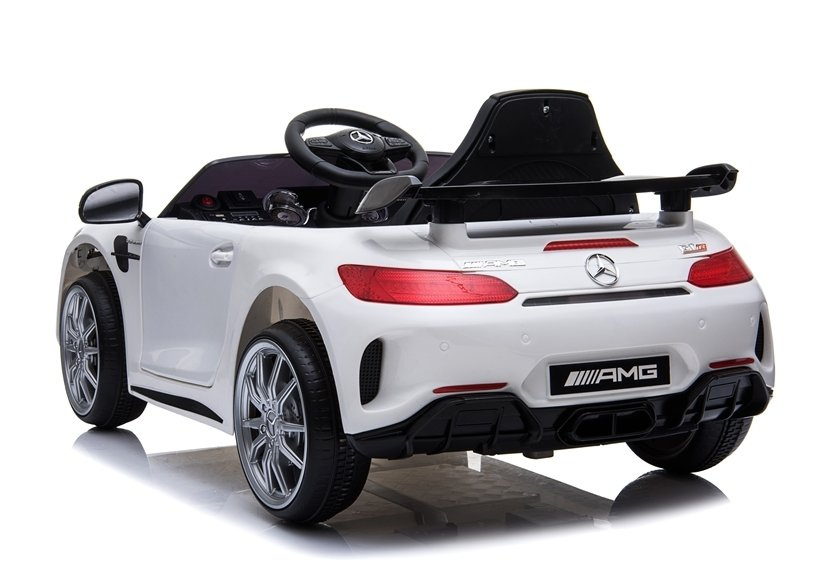 Vienvietis elektromobilis mercedes gtr, baltas