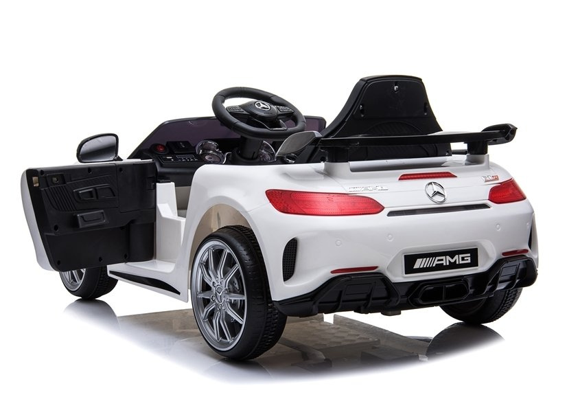 Vienvietis elektromobilis mercedes gtr, baltas