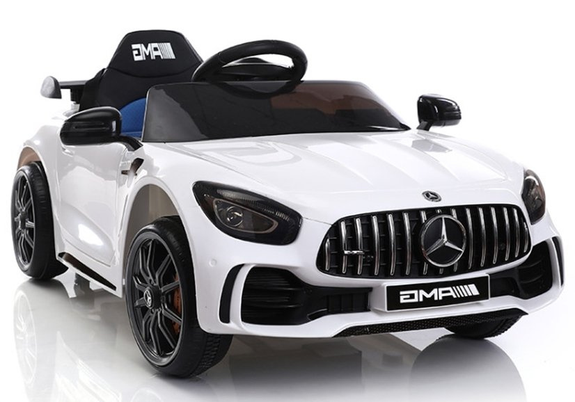 Vienvietis elektromobilis mercedes gtr, baltas
