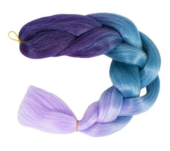 Sintetinės plaukų pynės ombre blue/fio