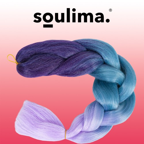 Sintetinės plaukų pynės ombre blue/fio