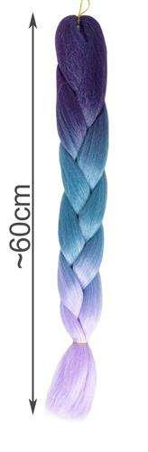 Sintetinės plaukų pynės ombre blue/fio