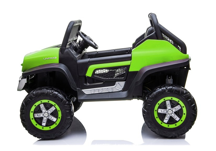 Akumuliatorinis automobilis Mercedes Unimog žalias 2