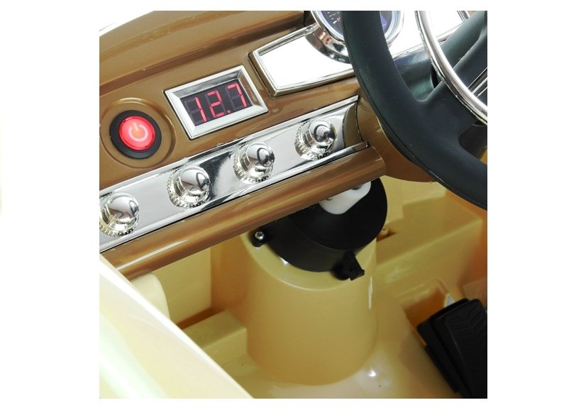 Vaikiškas elektromobilis mercedes-benz 300s, smėlio spalvos