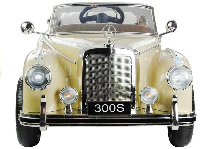 Vaikiškas elektromobilis mercedes-benz 300s, smėlio spalvos