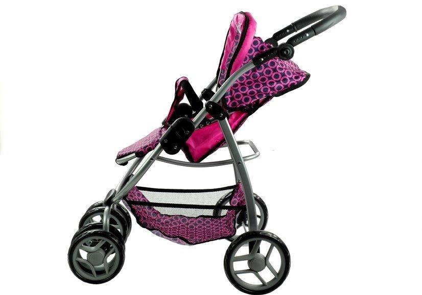 Vežimėlis mergaitėms 2in1 doll bogie and stroller alice 8668, rožinis