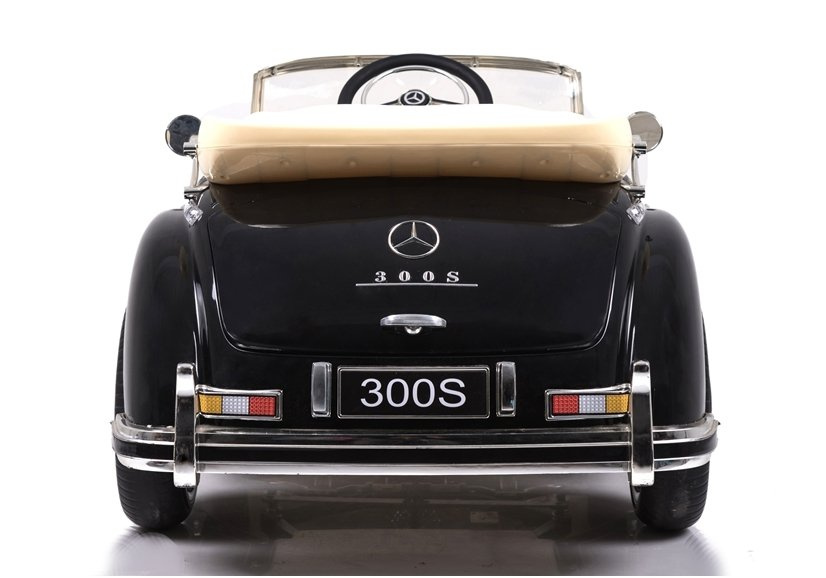 Vienvietis vaikiškas elektromobilis mercedes 300s ls-618, juodas blizgus