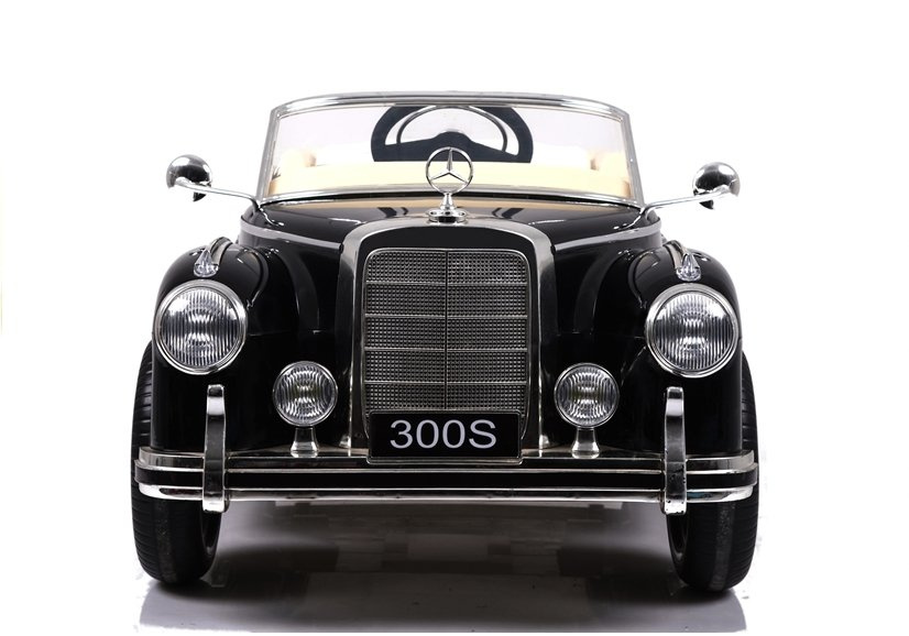 Vienvietis vaikiškas elektromobilis mercedes 300s ls-618, juodas blizgus