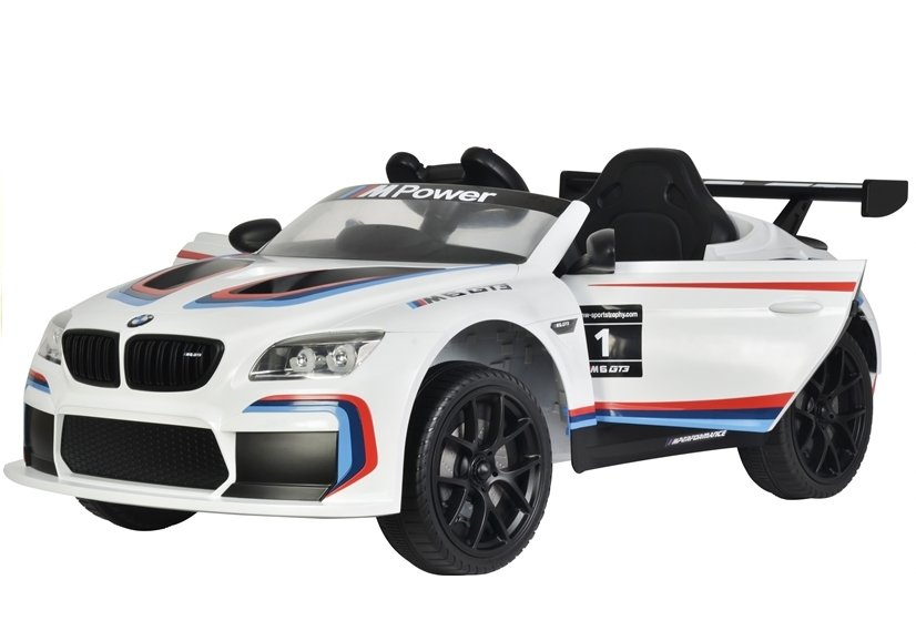 Vienvietis elektromobilis vaikams bmw m6 gt3, baltas