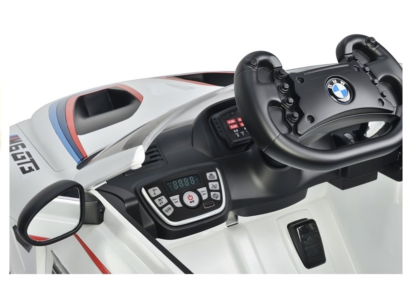 Vienvietis elektromobilis vaikams bmw m6 gt3, baltas