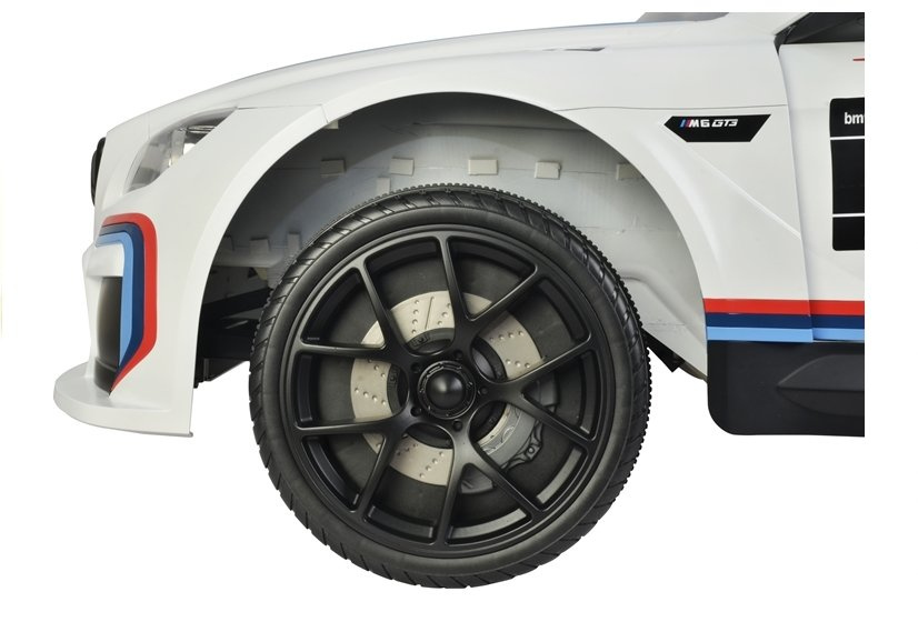 Vienvietis elektromobilis vaikams bmw m6 gt3, baltas