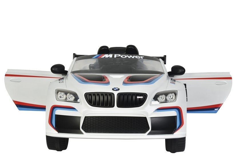 Vienvietis elektromobilis vaikams bmw m6 gt3, baltas